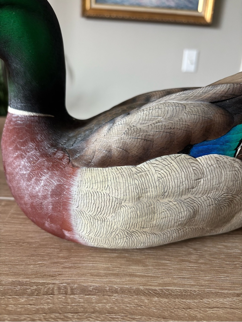 Vintage Large Danbury Mint George Kruth Mallard Duck Decoy Figurine - Picture 4 of 8